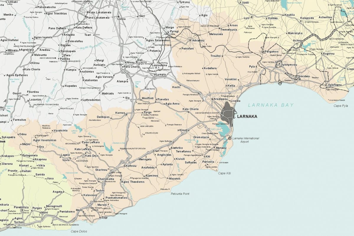 Карта ларнакі Кіпр