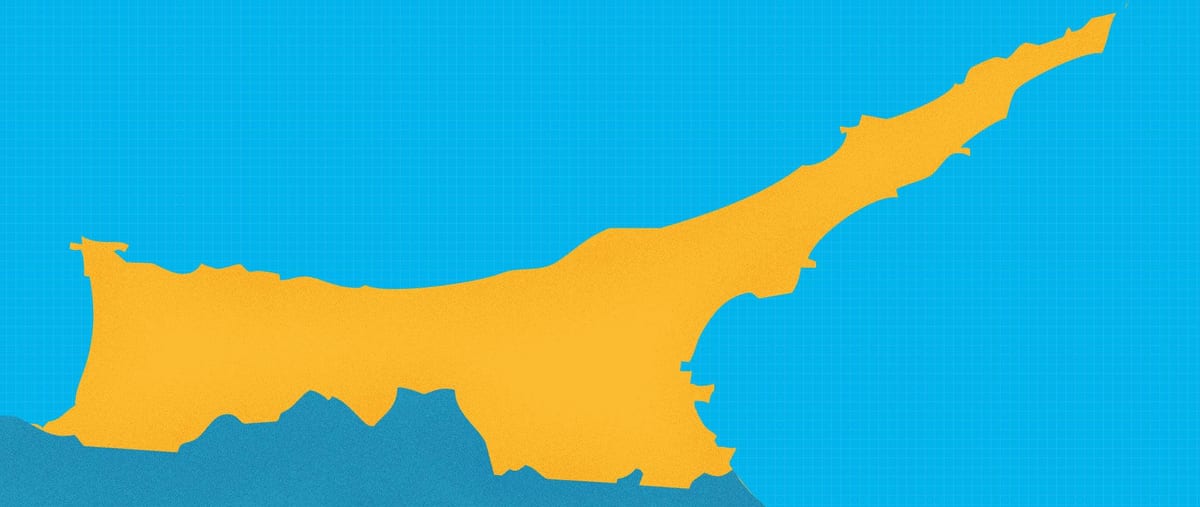 Карта Паўночнага Кіпра курорты