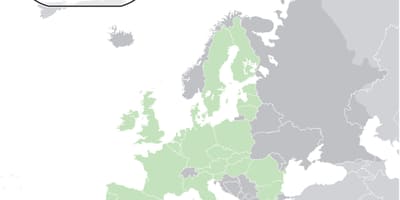 На карце Еўропы на Кіпры