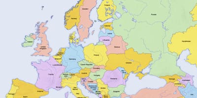 Карта Кіпра і навакольных краін