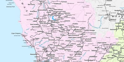Карта вуліц пафасу Кіпр
