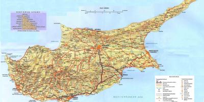 Карта Кіпра курорты