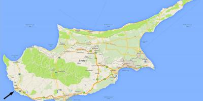 Карта Кіпра пафас
